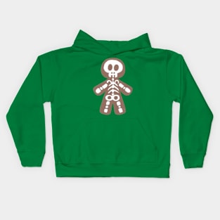 Skeleton Gingerbread Person Kids Hoodie